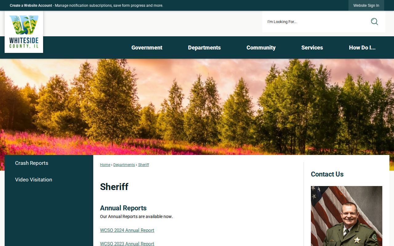 Whiteside County arrest roster and jail contact page