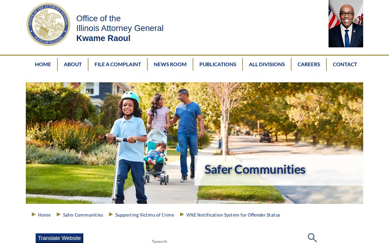 Illinois Attorney General overview of the statewide VINE custody and court notification system